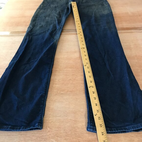 Hudson Barbara Jeans Women 34 Blue Ombre Foil Flared Wide Leg High Rise 16624 - Picture 8 of 14